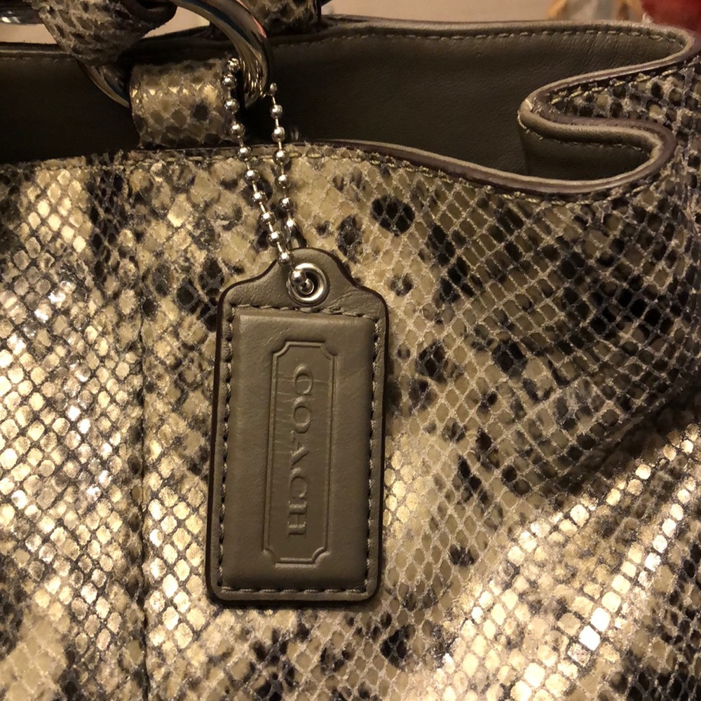 Coach Soho Embossed Python Leather Shoulder Bag - Picture 10 of 16